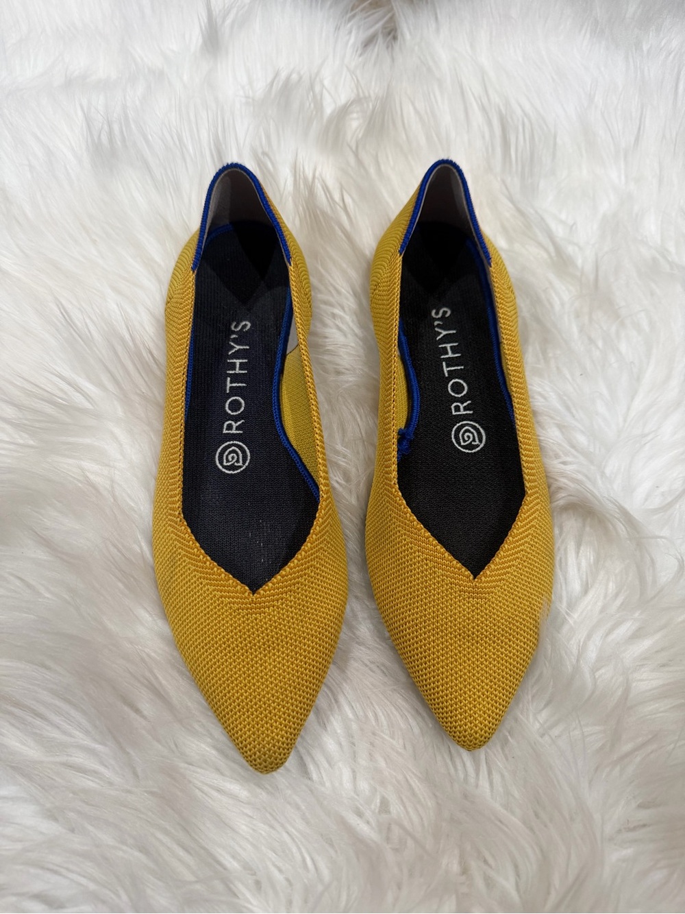 Rothy's Women's Marigold Knit Pointed Flats Size 7